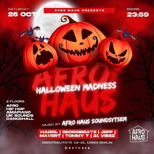 🎃 AFRO HAUS presents HALLOWEEN MADNESS 🎃